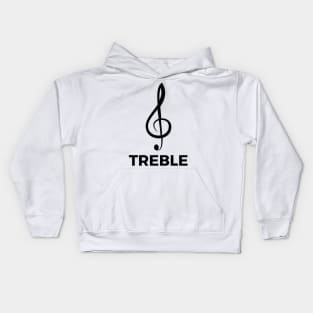 Treble Clef - Funny Music Puns Text On Bottom Kids Hoodie